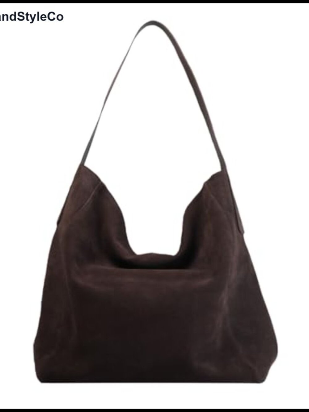 Genuine Suede Hobo Bag Large Shoulder Purse Travel Work